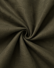 Dark Olive Green Cotton-Linen Shirt